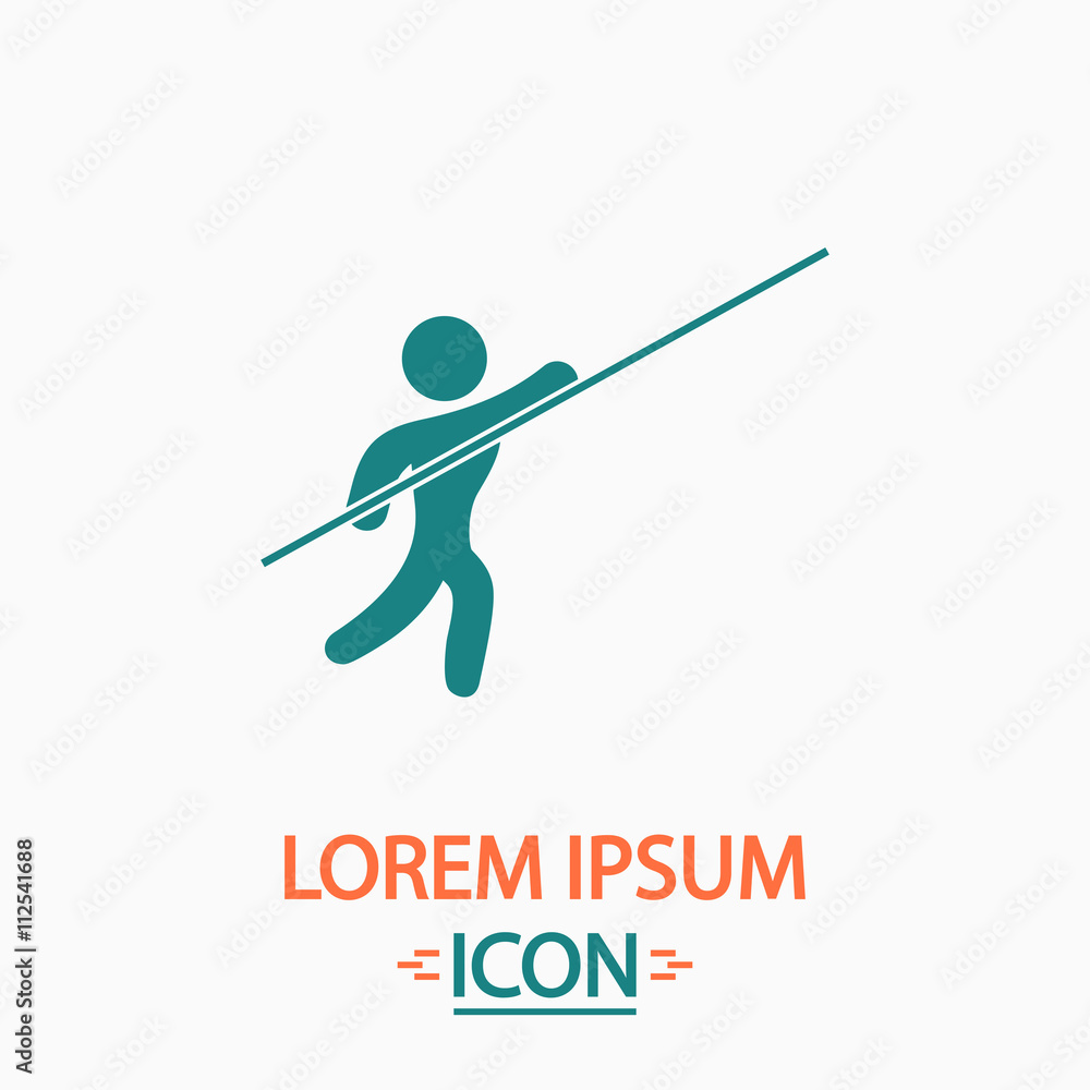 Pole vault computer symbol