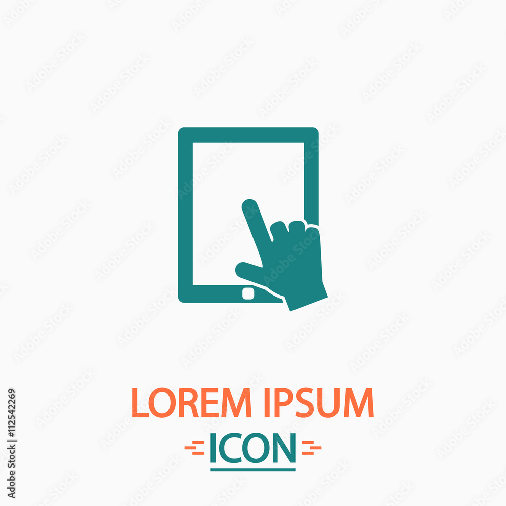 Touch screen computer symbol Touch screen computer symbol