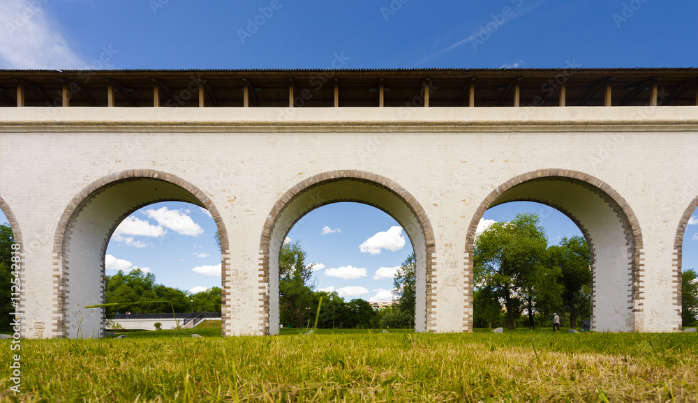 old landmark in Moscow - Rostokino Aqueduct. old landmark in Moscow - Rostokino Aqueduct.