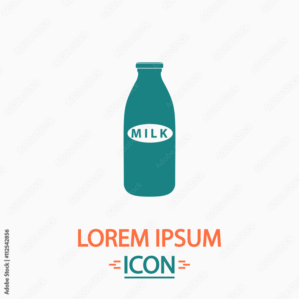 Milk bottle computer symbol Milk bottle computer symbol
