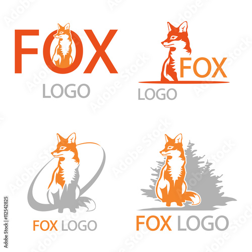 Set of fox logo