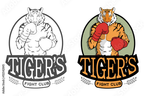 Fototapeta Naklejka Na Ścianę i Meble -  Set of Tiger logo