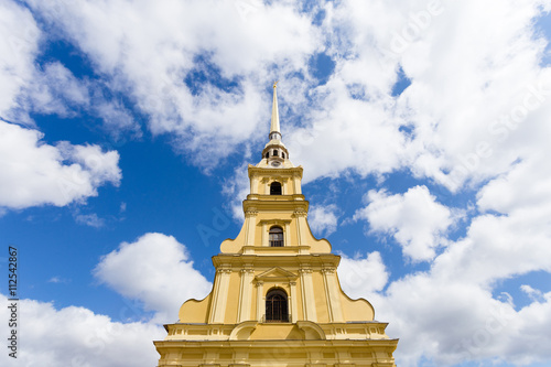 Sunny Paul Cathedral at the Peter and Paul Fortress in St. Petersburg, Russia. photo