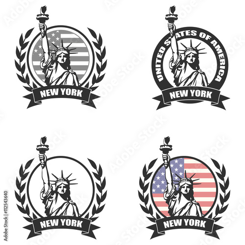 Set of the Statue of Liberty