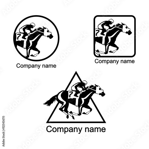 Set of horse racing logo