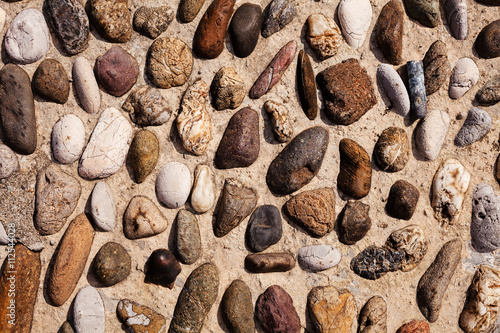stones in concrete