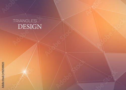 Abstract vector background with triangles and lines, creative business cards