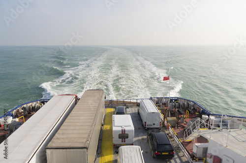 ferry boat crossing the north sea