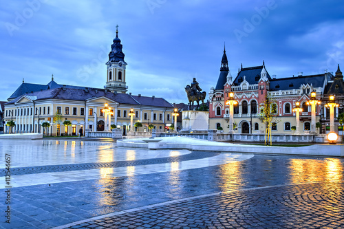 Konstfotografi Union square in Oradea, Romania