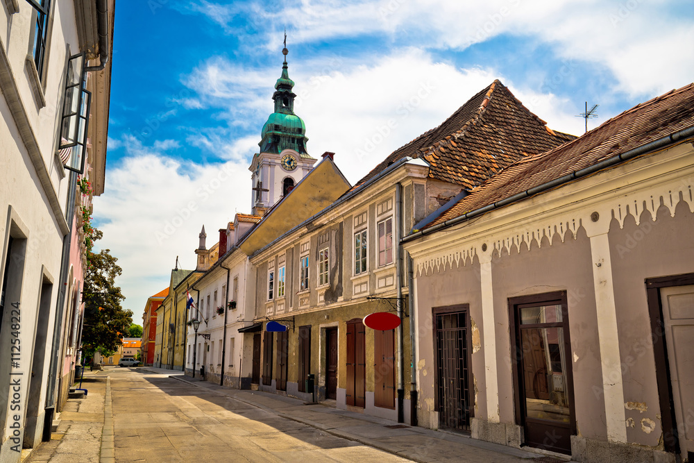 Town of Karlovac street and church