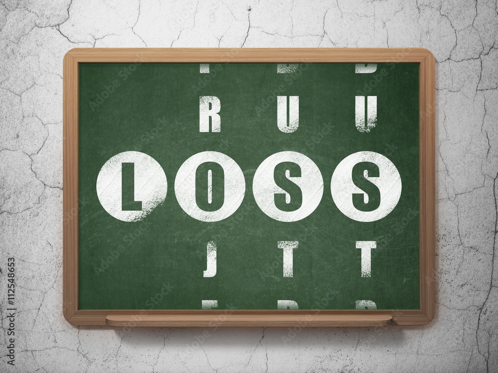 Finance concept: Loss in Crossword Puzzle Finance concept: Loss in Crossword Puzzle