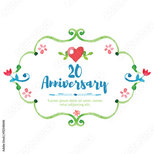 20th watercolor anniversary