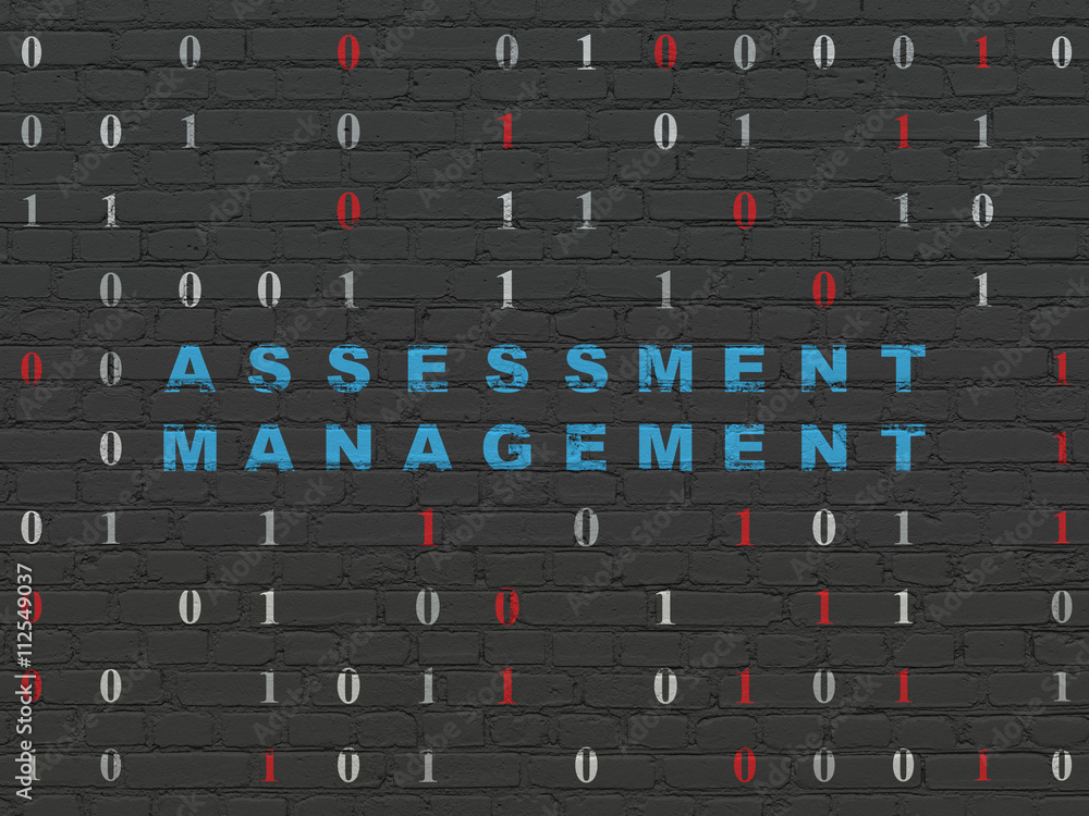 Finance concept: Assessment Management on wall background