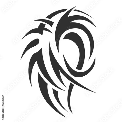 tribal tattoo. vector illustration without transparency. Black tattoo. Set of tribal tattoo. Line tribal tattoo. Men's tattoo. Women's tattoo.