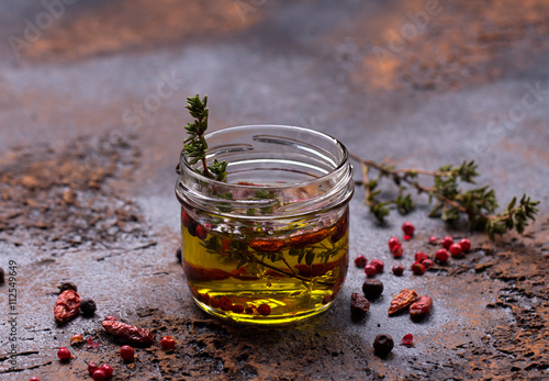 olive oil flavored with spices