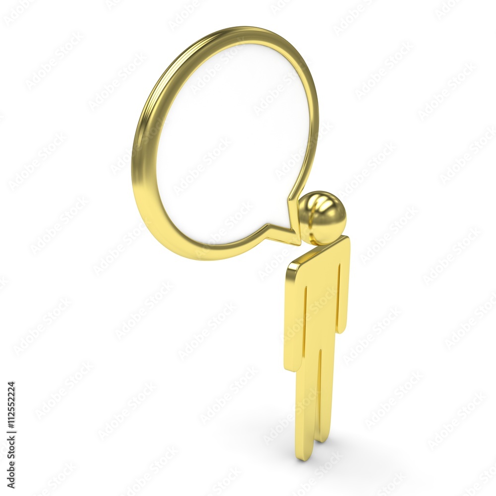 3d man with talk bubbles isolated over a white background. 3d rendering. 3d man with talk bubbles isolated over a white background. 3d rendering.