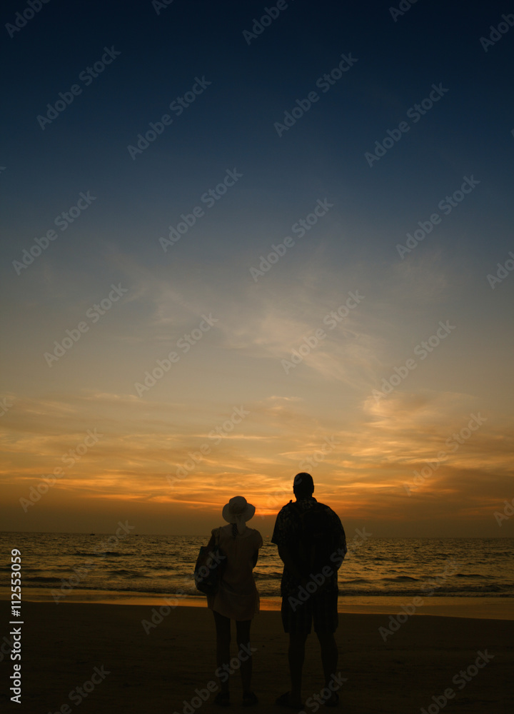 Couple and sunset