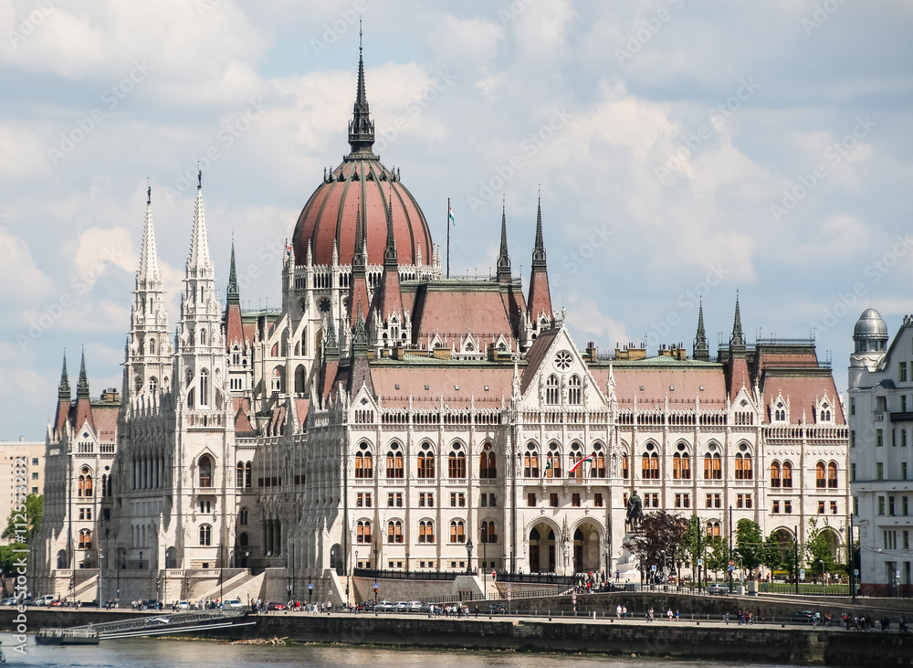 Panorama of Budapest with the Danube and the Parliament, Hungary. Panorama of Budapest with the Danube and the Parliament, Hungary.