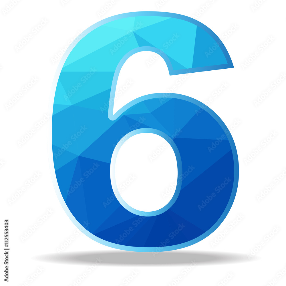 The illustration design Number Colorful polygon on white background. The illustration design Number Colorful polygon on white background.