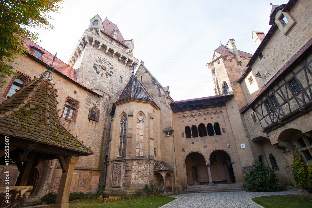 Old castle with gate and towers