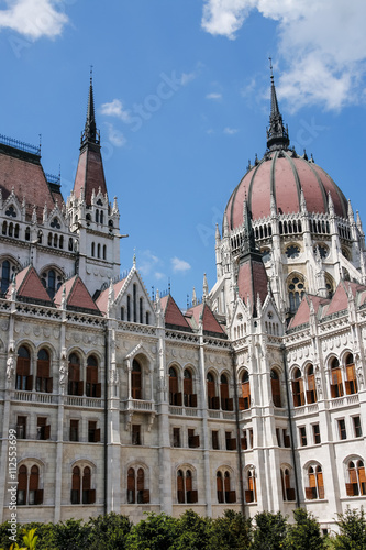 The Parliament building in Budapest, Hungary. Architectural details.