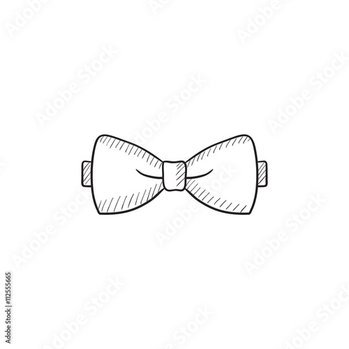 Bow tie sketch icon