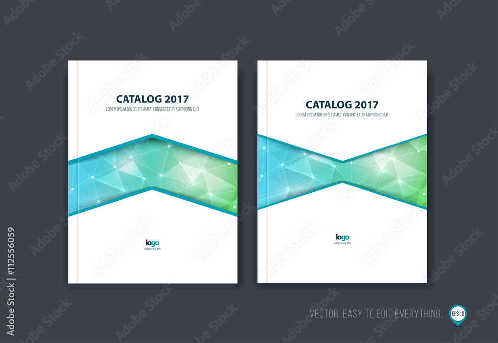 Set of brochure template layout, cover design, annual report, ma