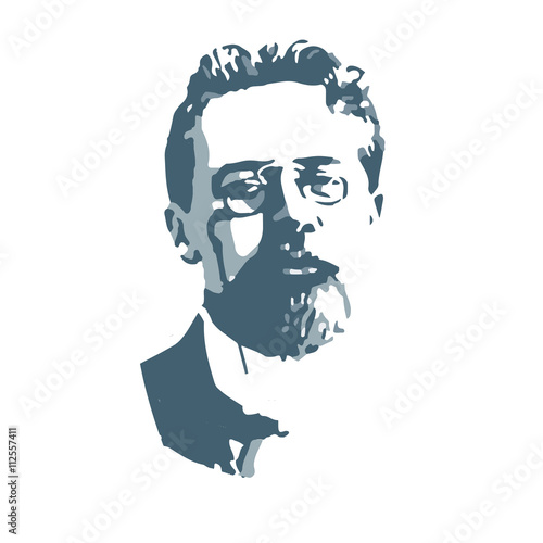 Anton Pavlovich Chekhov, vector portrait photo