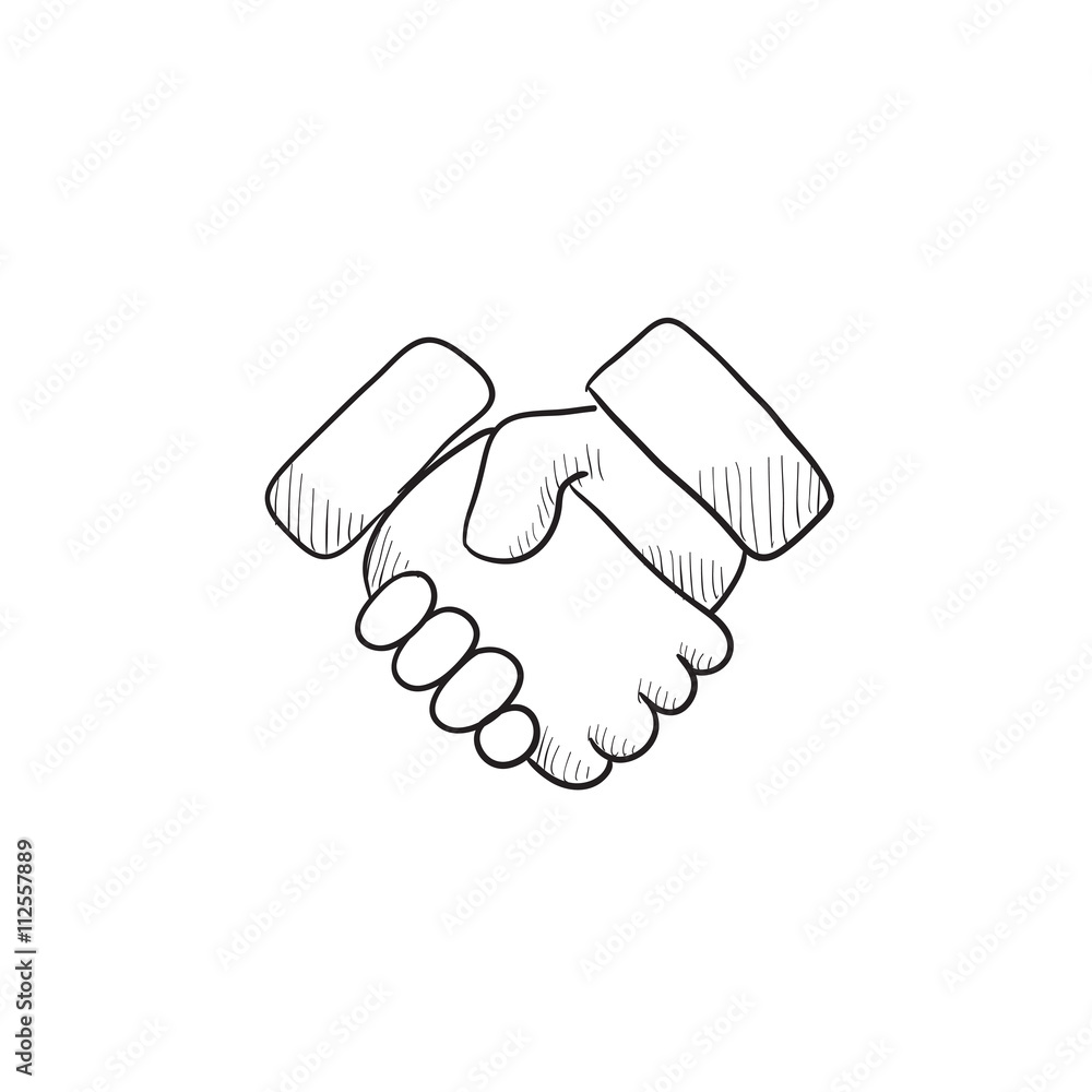 Handshake sketch icon