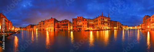 Night Grand Canal panorama, Venice, Italy © denis_333
