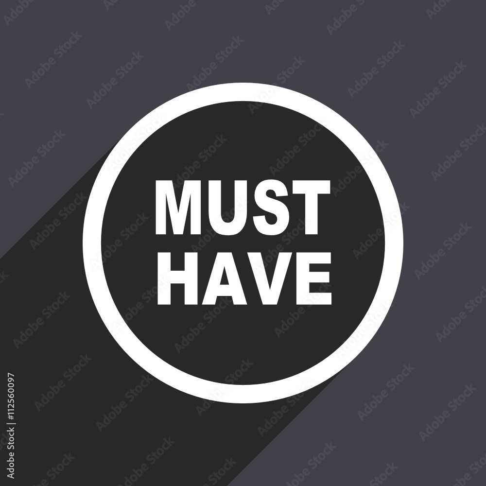 Flat design gray web must have vector icon Flat design gray web must have vector icon