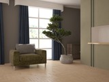 white interior design of living room