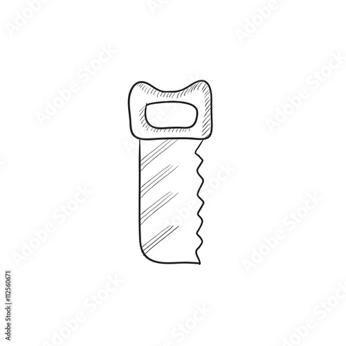 Saw sketch icon.