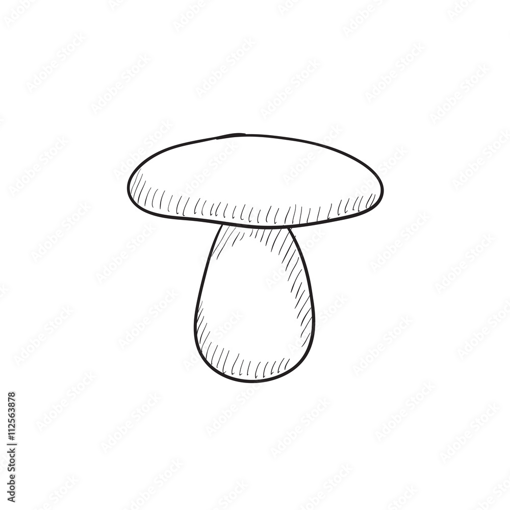 Mushroom sketch icon. Mushroom sketch icon.