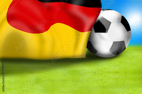 german flag football soccer 3D ball