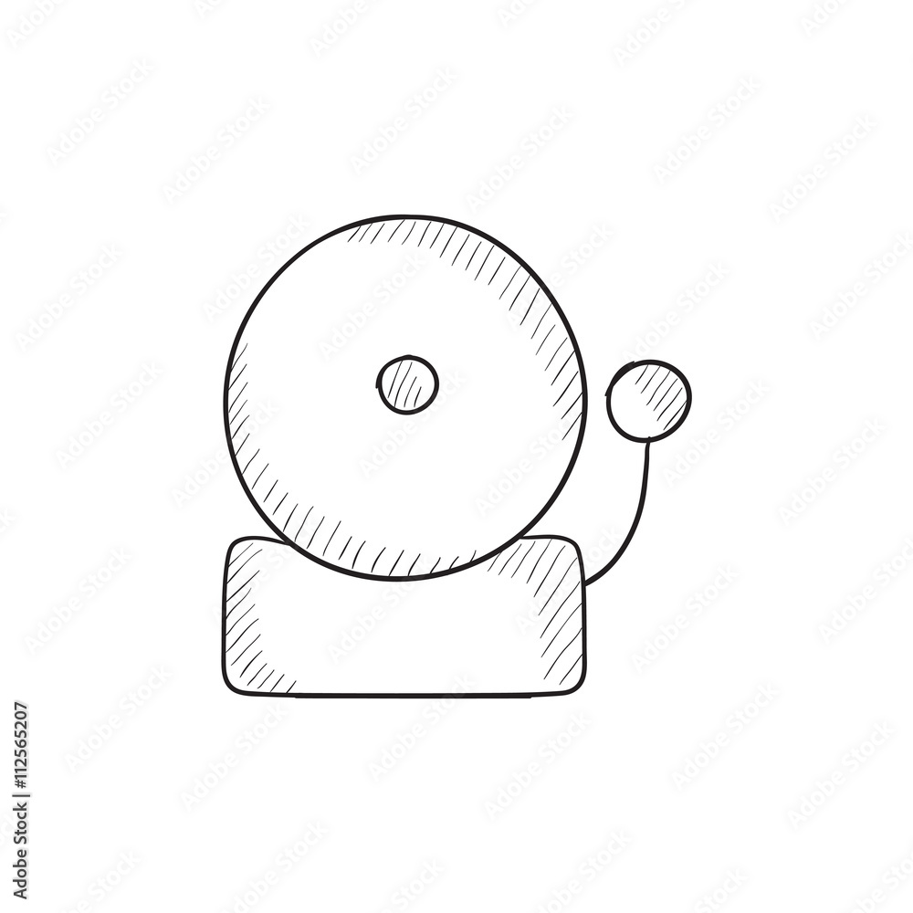 Fire alarm sketch icon. Fire alarm sketch icon.