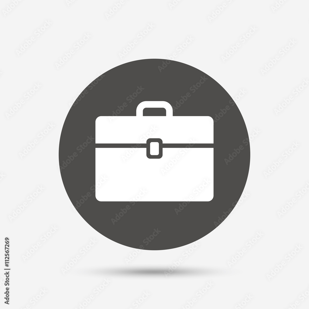 Case sign icon. Briefcase button. Case sign icon. Briefcase button.