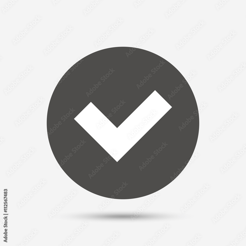 Check sign icon. Yes button. Check sign icon. Yes button.