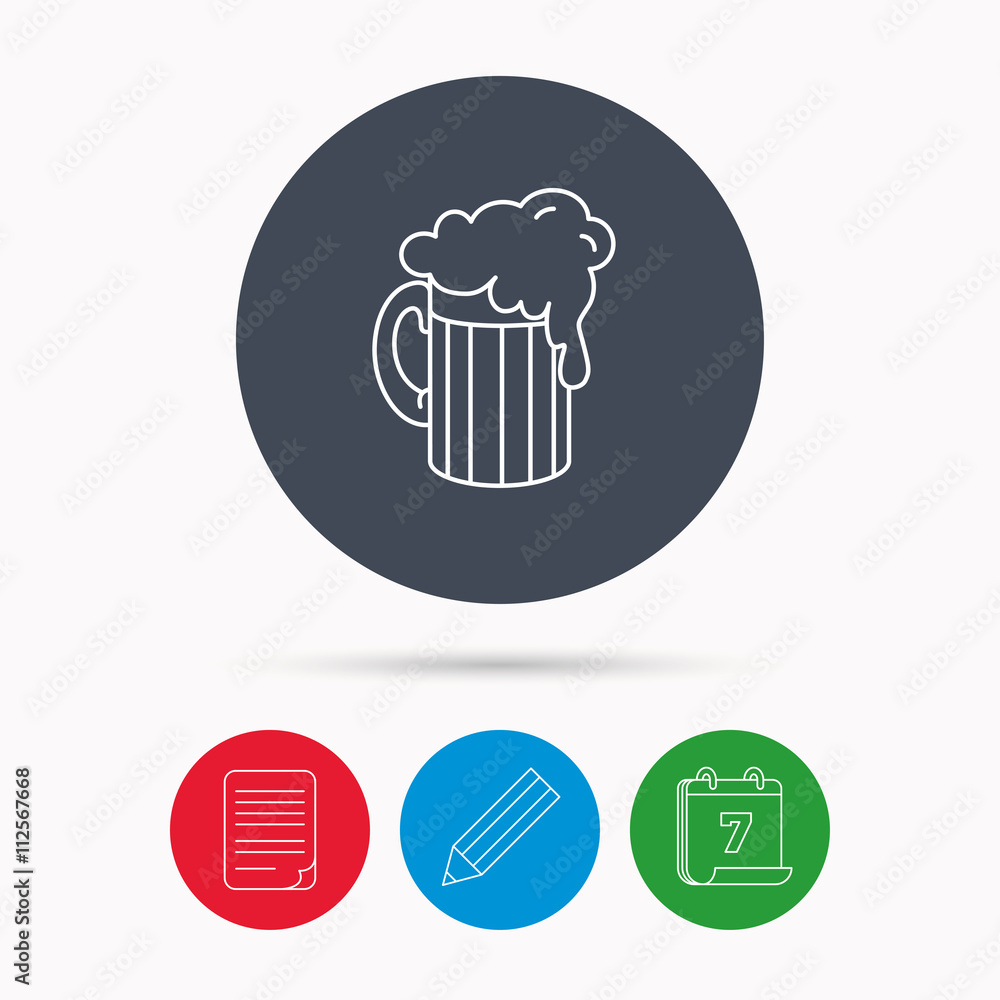 Beer icon. Glass of alcohol drink sign. Beer icon. Glass of alcohol drink sign.