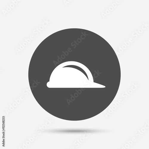 Hard hat sign icon. Construction helmet symbol.