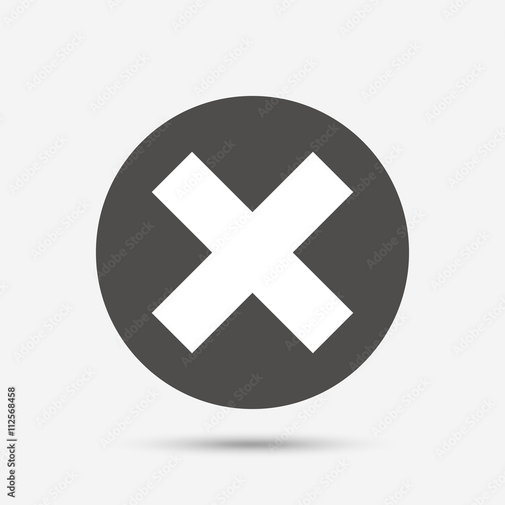 Delete sign icon. Remove button. Delete sign icon. Remove button.