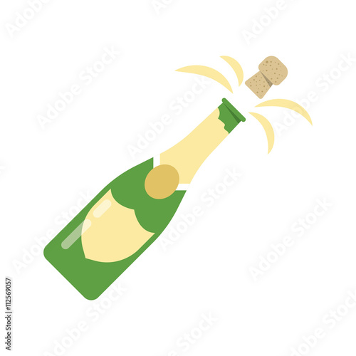 bottle of Champagne explosion