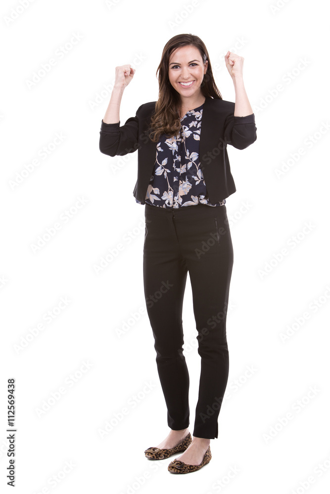 successful businesswoman on white successful businesswoman on white
