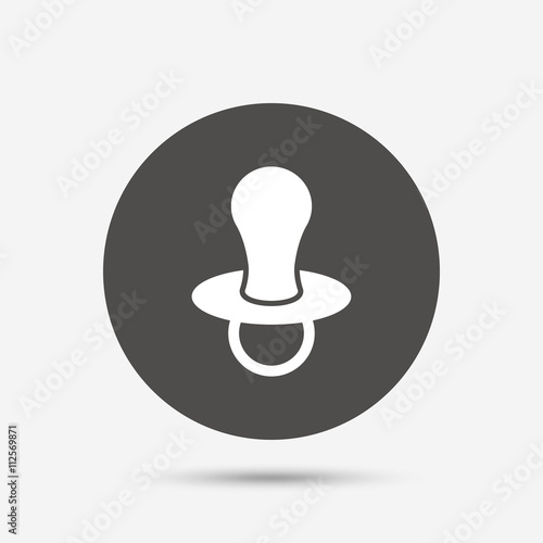 Baby's dummy sign icon. Child pacifier symbol.