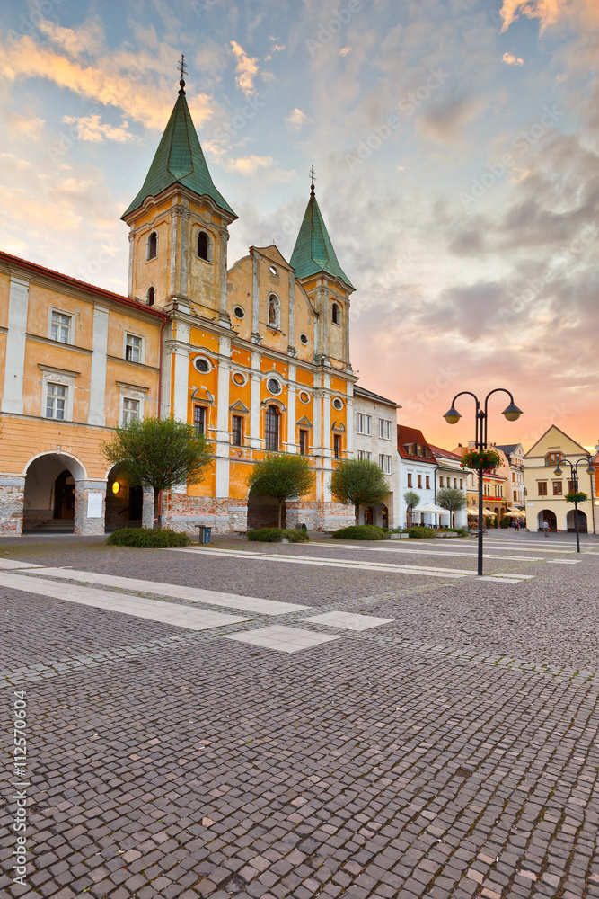 Town hall in the main square of Zilina in central Slovakia.