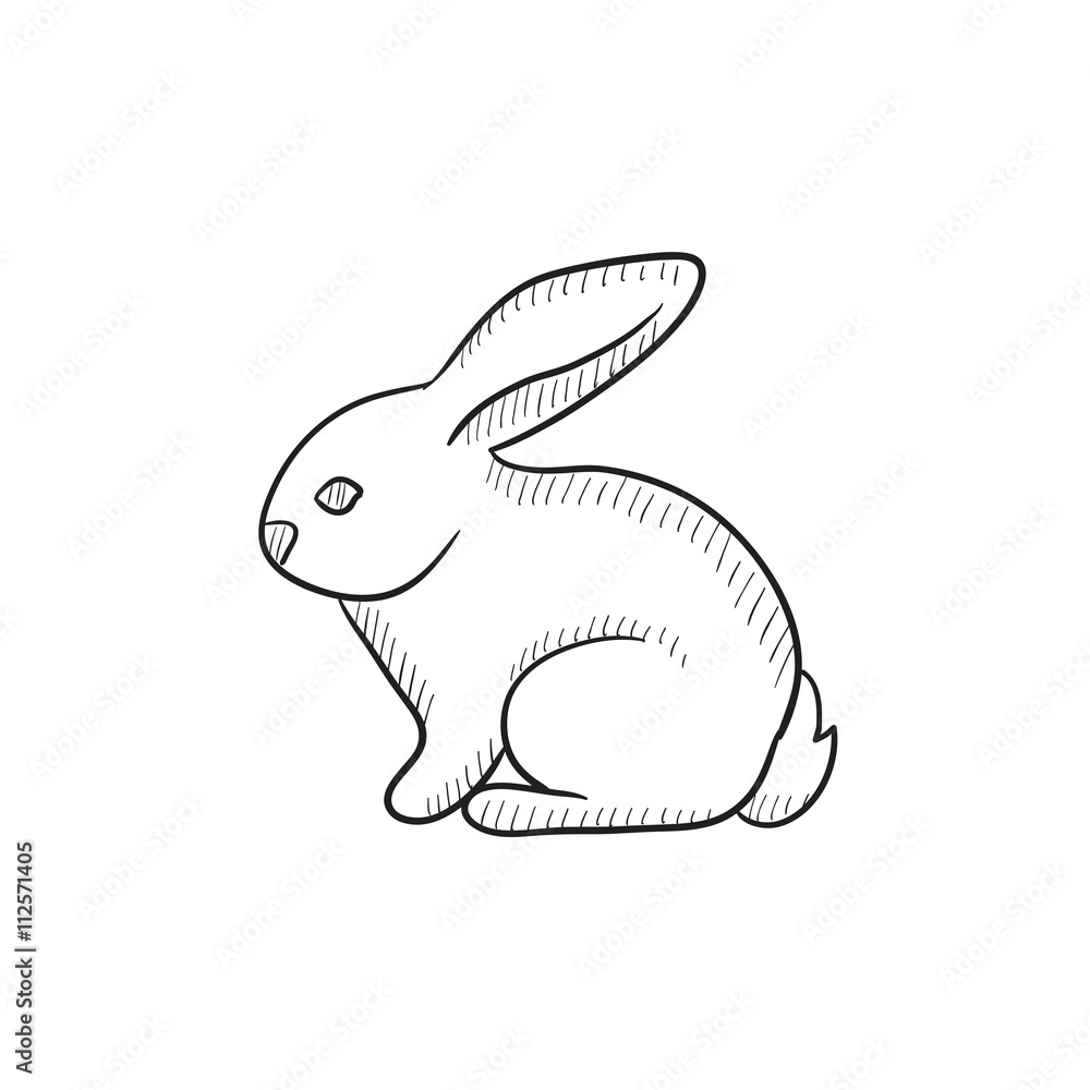 Rabbit sketch icon. Rabbit sketch icon.