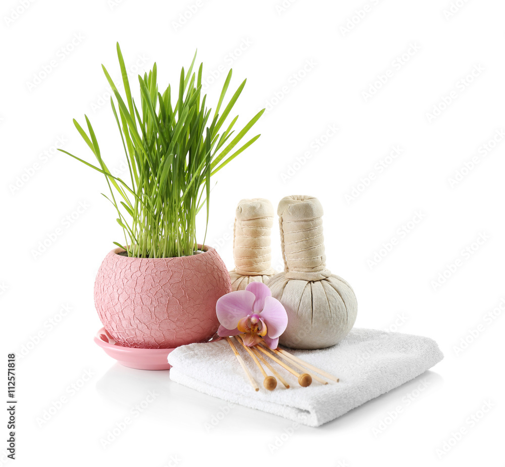 Spa composition isolated on white Spa composition isolated on white