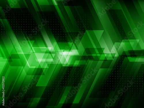 Abstract digital technology background with green stripes. Hi-tech concept vector illustration