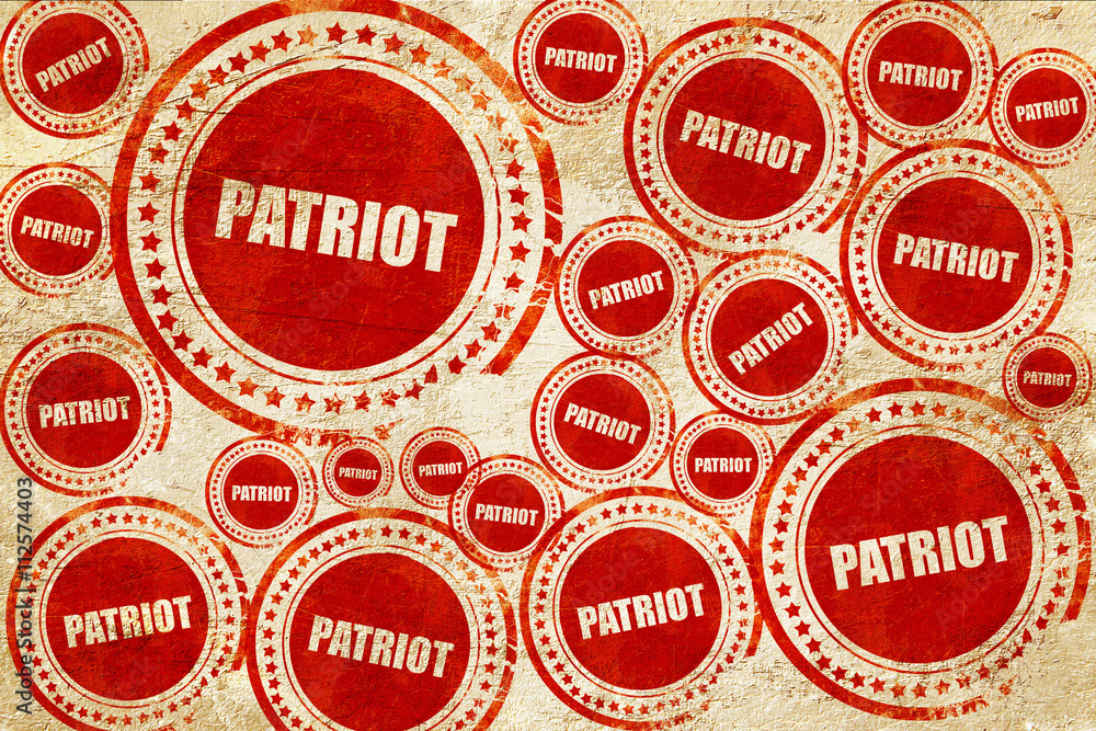 Obraz premium patriot, red stamp on a grunge paper texture