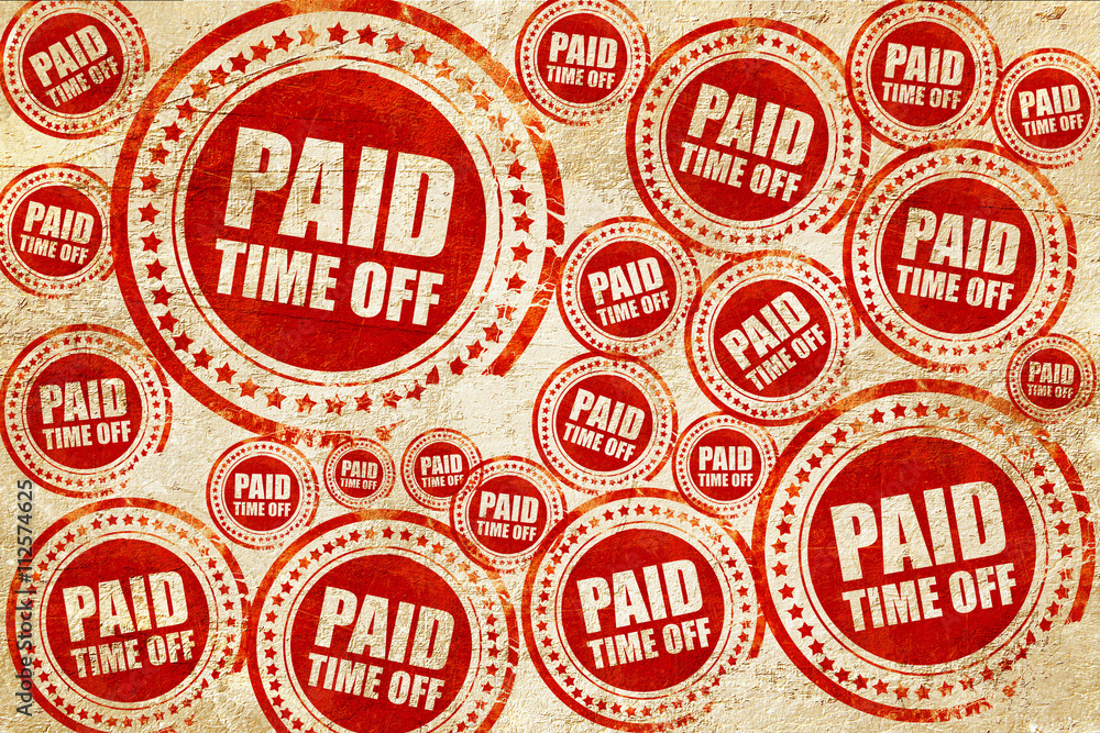 paid time off, red stamp on a grunge paper texture paid time off, red stamp on a grunge paper texture